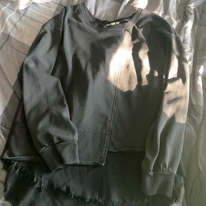 Raw hem sweatshirt